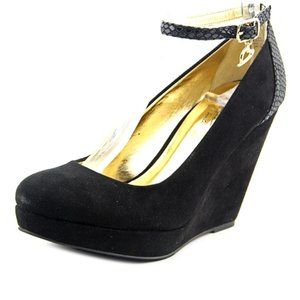 Black Suede Wedges